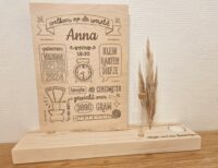 Geboorte bord, eerste haartjes