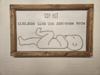 Geboortebord op ware grote