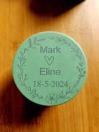 Alternative view of Kaarsje met tekst