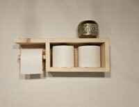 Toiletrolhouder met opbergvakje